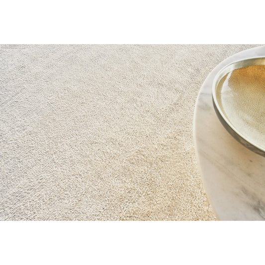 Plush Rug - Ivory by Exquisite Rugs in ivory. Made from bamboo silk, mohair in a unique style.