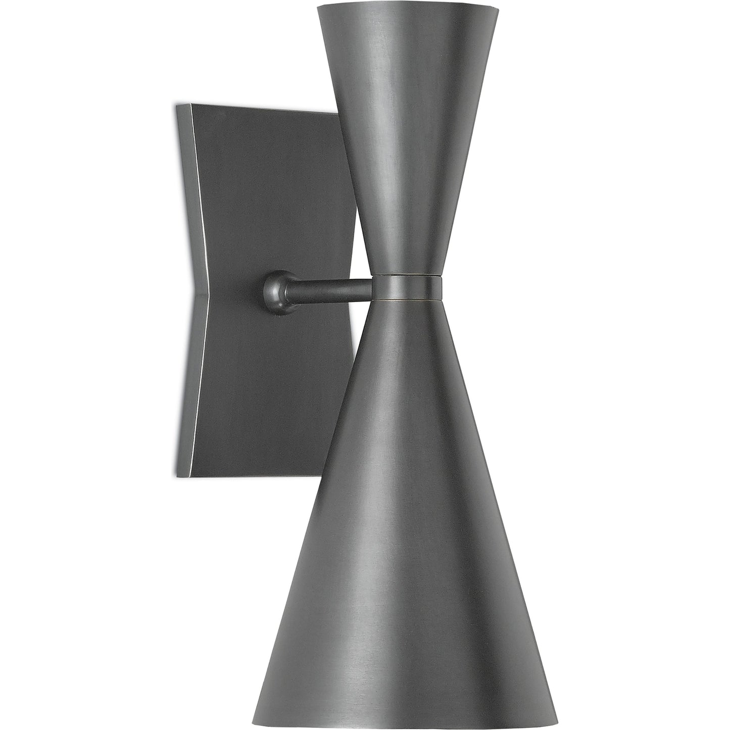 001 S-222914 | Primary Silo | Gino Wall Sconce by Currey and Company in dark gray, white interior. Made from metal in a modern style.
