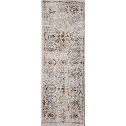 Melrose Traditional & Botanical Rug - MEL39P5F by Feizy in tan, blue, red. Made from polypropylene, polyester, viscose in a unique style.