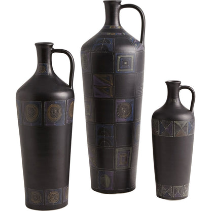 Etched Bottle by Global Views in multi pattern. Made from earthenware in a eclectic & global style.