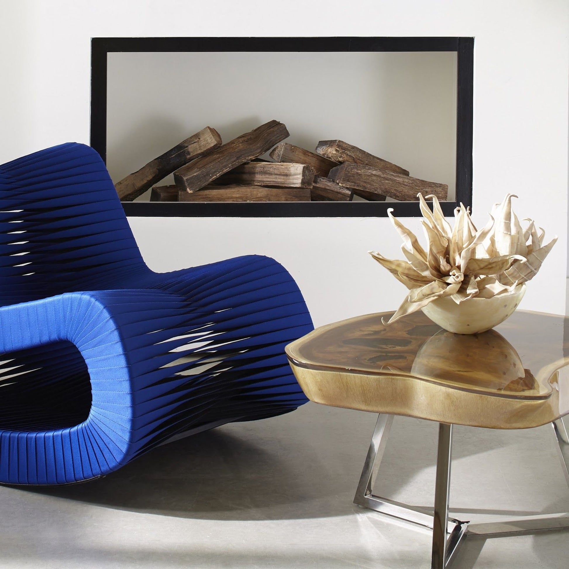 Seat Belt Rocking Chair by Phillips Collection. Made from cotton in a modern style.