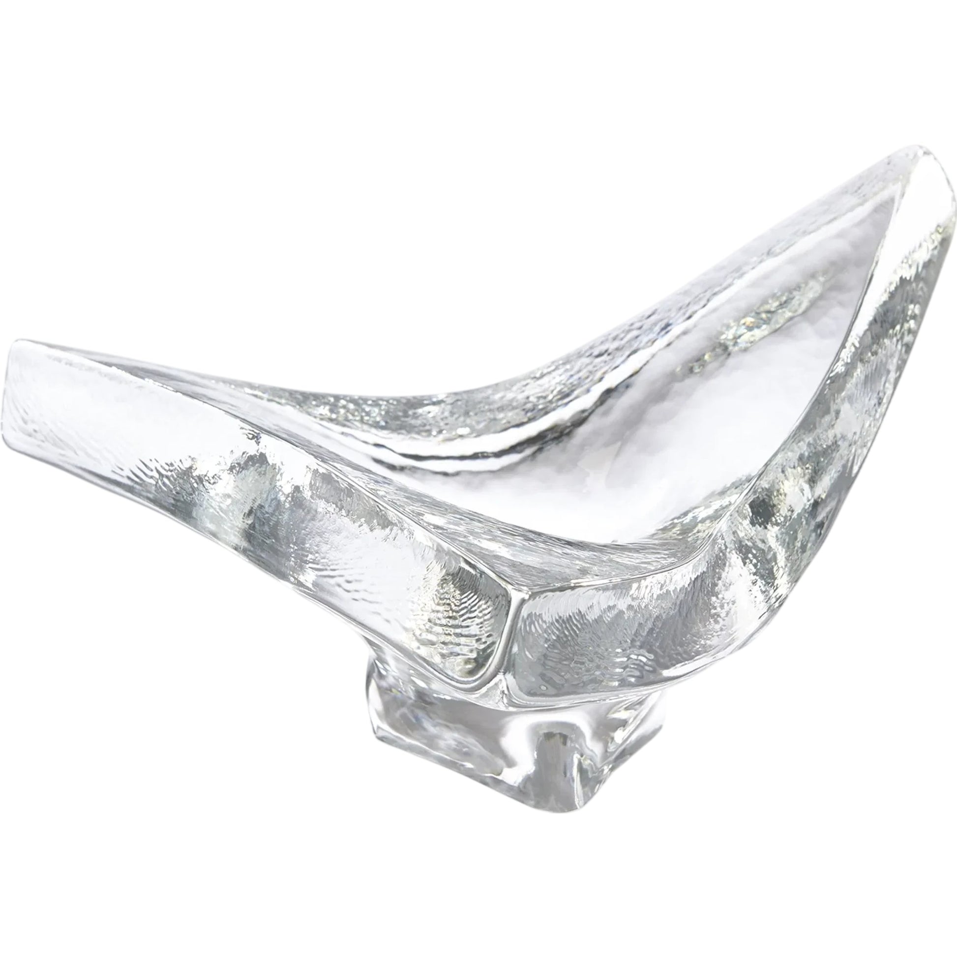 Triangle Slab Bowl by Global Views in natural. Made from glass in a unique style.