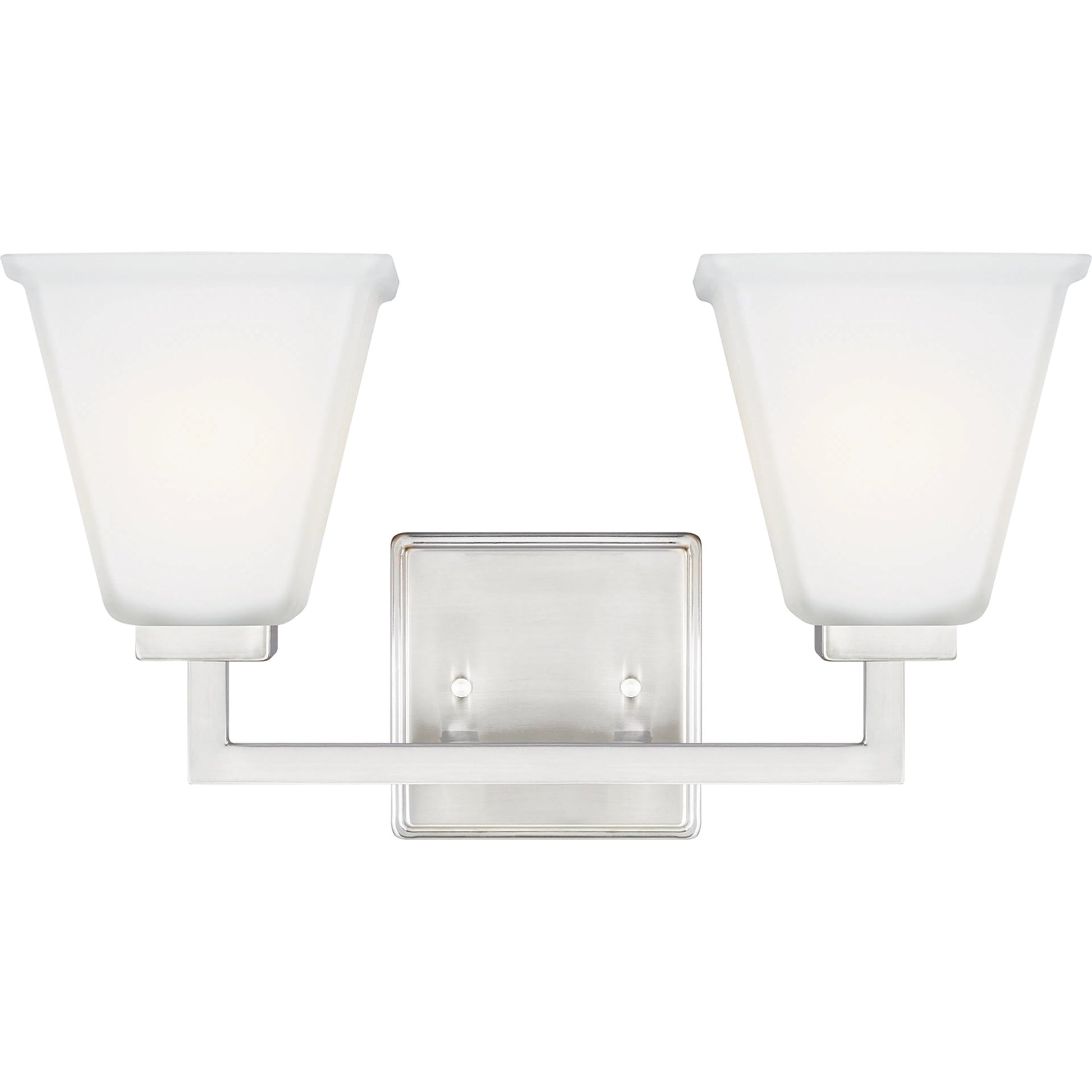 Ellis Harper Two Light Bath by Visual Comfort & Co. in brushed nickel. Made from steel in a traditional style.