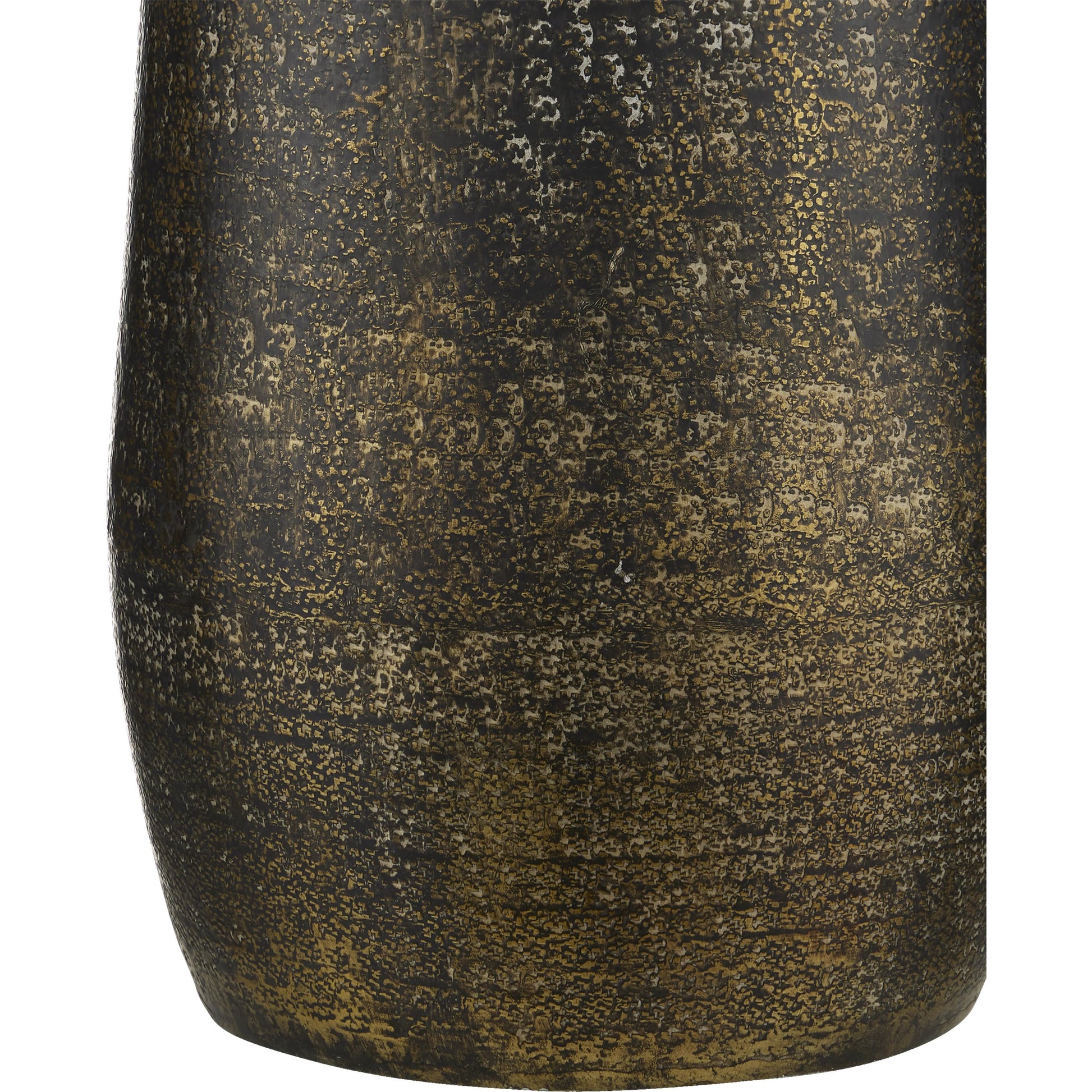 Brigadier Floor Lamp by Currey and Company in antique brass, black, whitewash. Made from aluminum in a modern style.