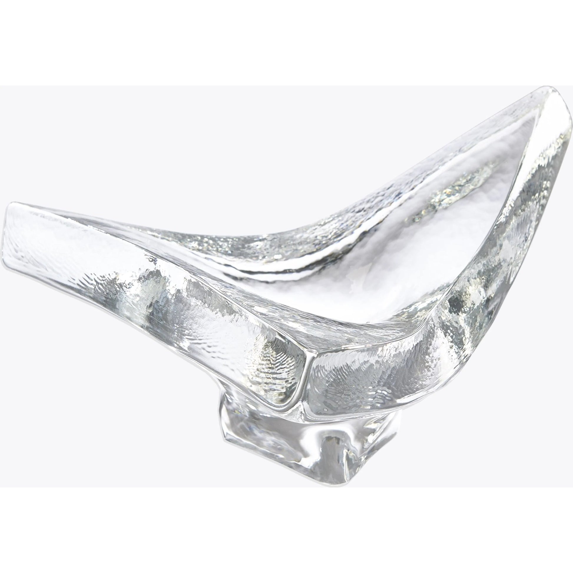 Triangle Slab Bowl by Global Views in natural. Made from glass in a unique style.