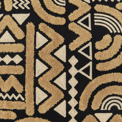 Houdini Pillow by DV Kap Home in tan, black. Made from polyester 52%, cotton 48% in a unique style.