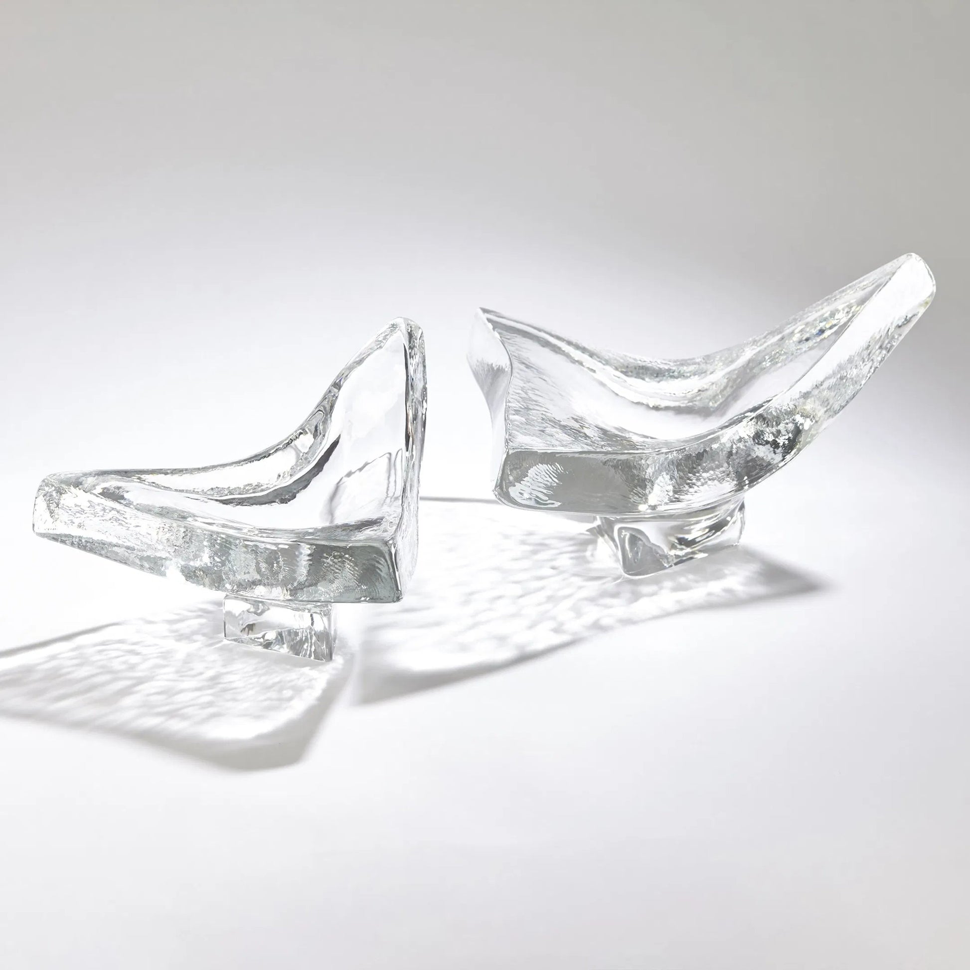 Triangle Slab Bowl by Global Views in natural. Made from glass in a unique style.