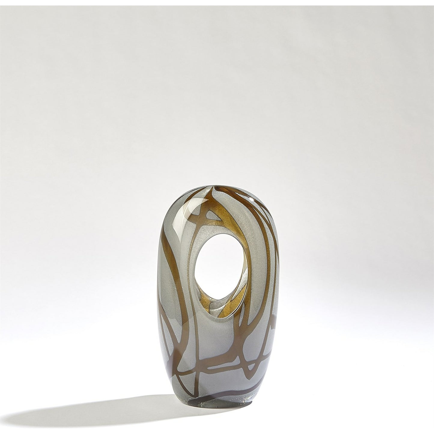 003 SR-940070,SR-940072 | Additional Silo | Swirl Vase by Global Views in amber, gray. Made from art glass in a modern style.