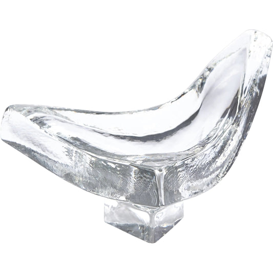 Triangle Slab Bowl by Global Views in natural. Made from glass in a eclectic & global style.