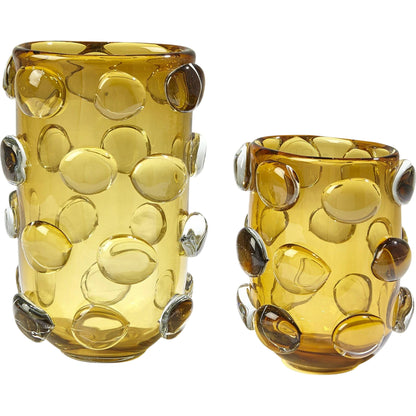 Rondelle Vase by Global Views. Made from art glass in a modern style.