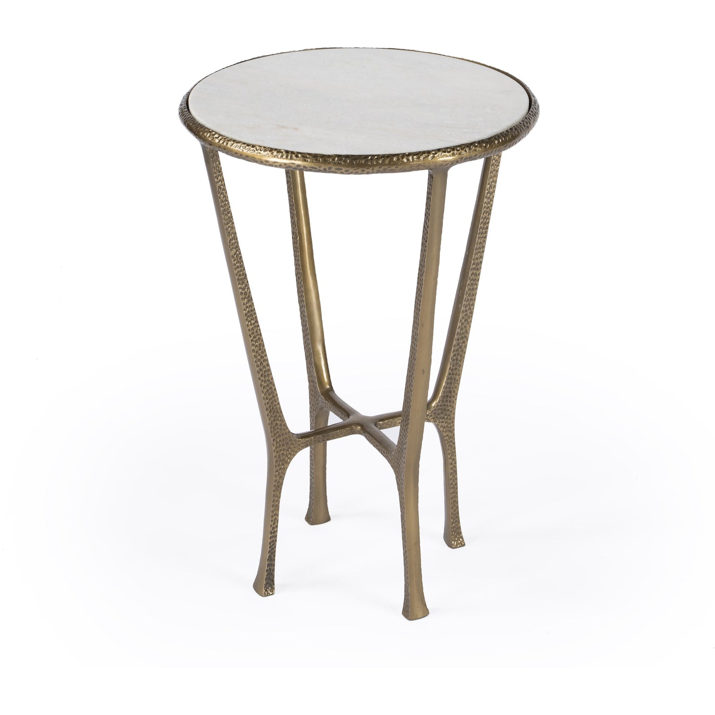 001 SI-1822362 | Primary Silo | Switlania Side Table by Butler Specialty Company in gold and gold. Made from aluminum, marble in a modern style.