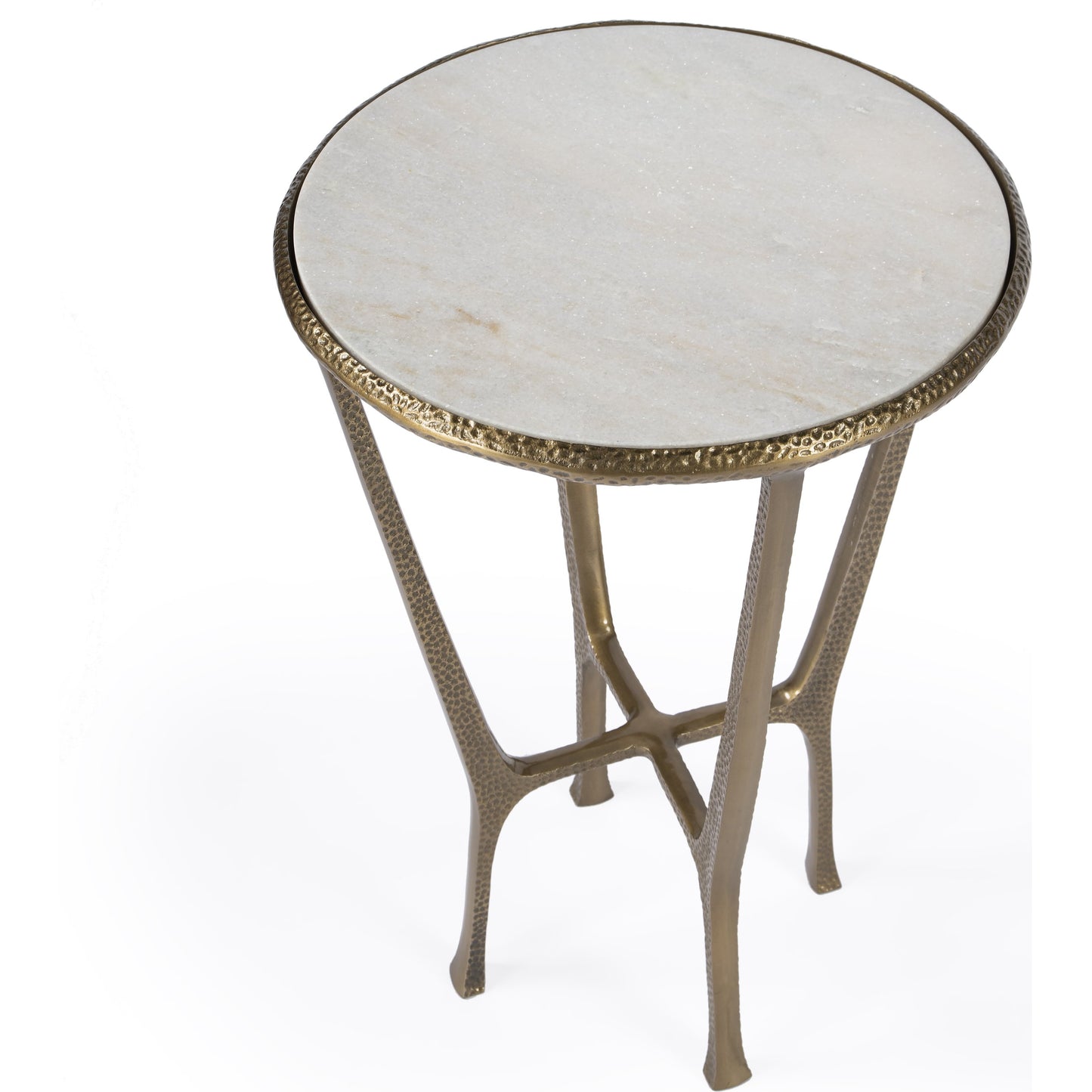 002 SI-1822362 | Additional Silo | Switlania Side Table by Butler Specialty Company in gold and gold. Made from aluminum, marble in a modern style.