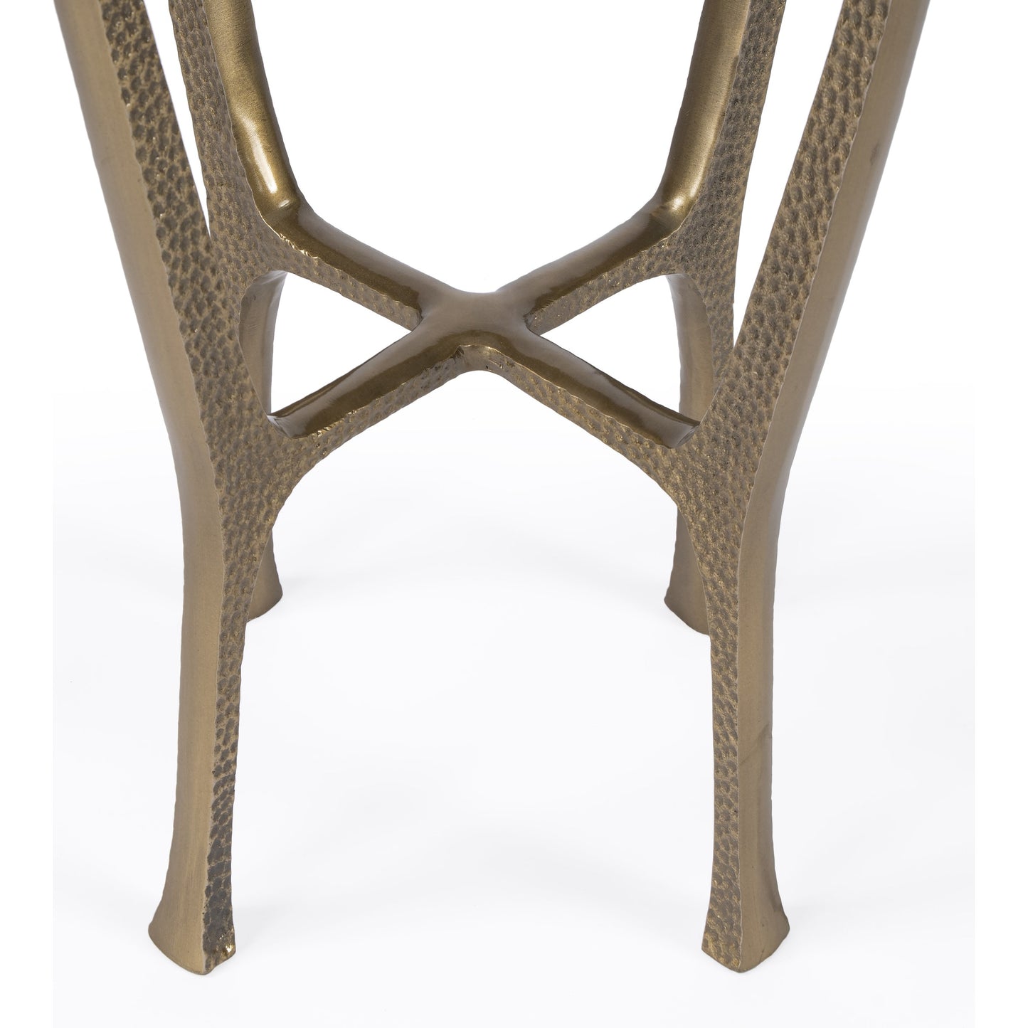 008 SI-1822362 | Closeup | Switlania Side Table by Butler Specialty Company in gold and gold. Made from aluminum, marble in a modern style.