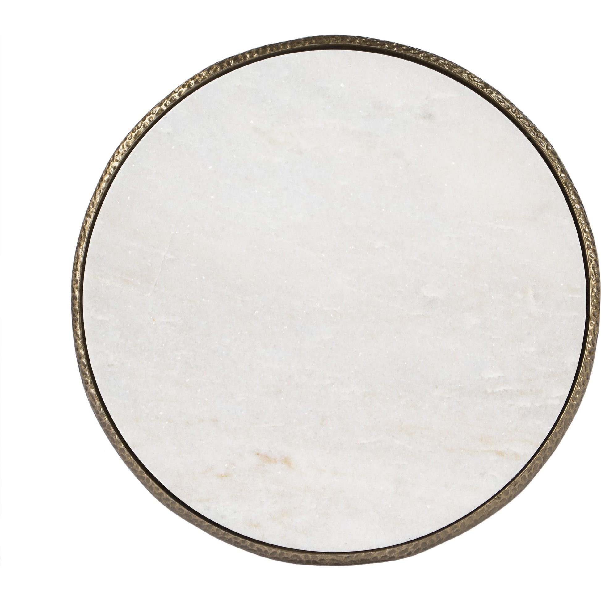 Switlania Side Table by Butler Specialty Company in gold and gold. Made from aluminum, marble in a modern style.