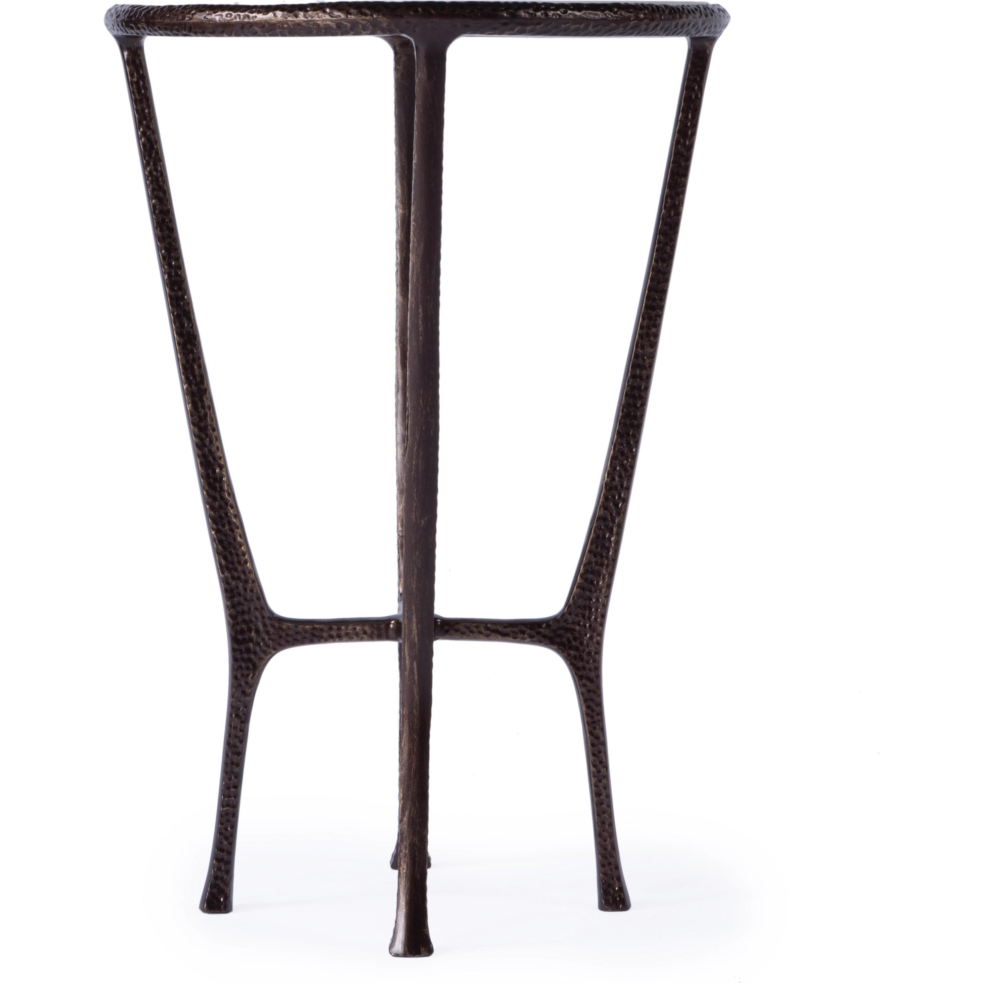 Flavio Metal & Stone Side Table by Butler Specialty Company in bronze and metal & marble. Made from aluminium, marble in a modern style.