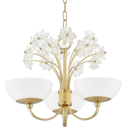 Beaumont Chandelier by Hudson Valley. Made from brass in a transitional style.
