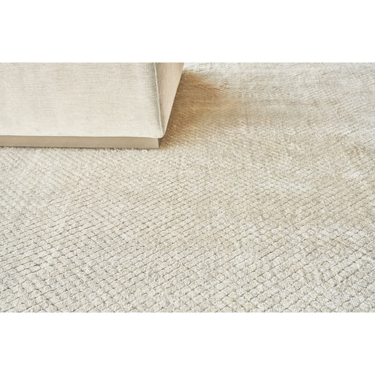Pearl Rug - Light Beige by Exquisite Rugs in light beige. Made from bamboo silk, cotton in a unique style.