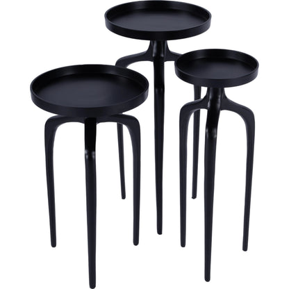 Emilie Outdoor Table (Set of 3) by Butler Specialty Company in black. Made from aluminum in a modern style.