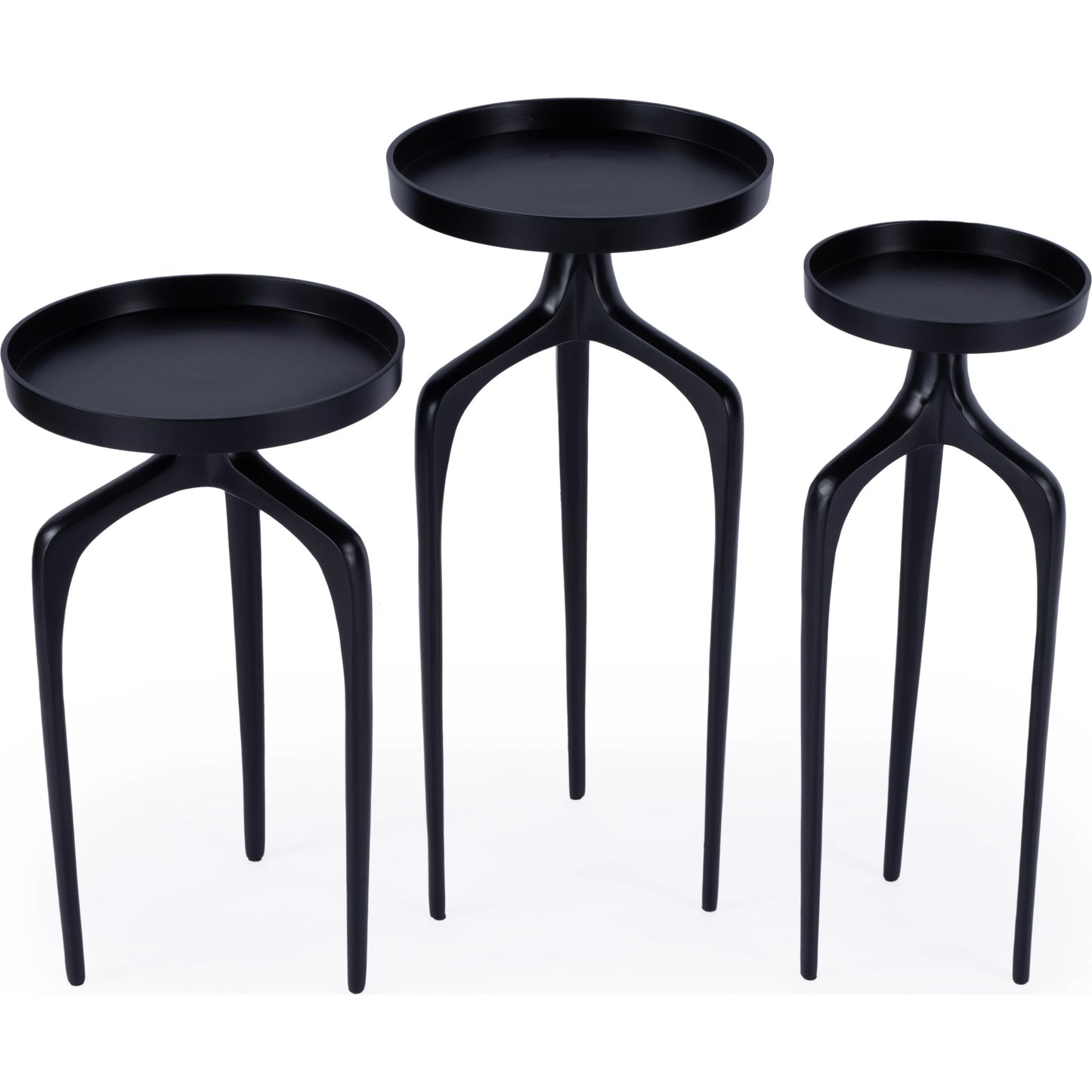 003 SI-2155844 | Additional Silo | Emilie Outdoor Table (Set of 3) by Butler Specialty Company in black. Made from aluminum in a modern style.