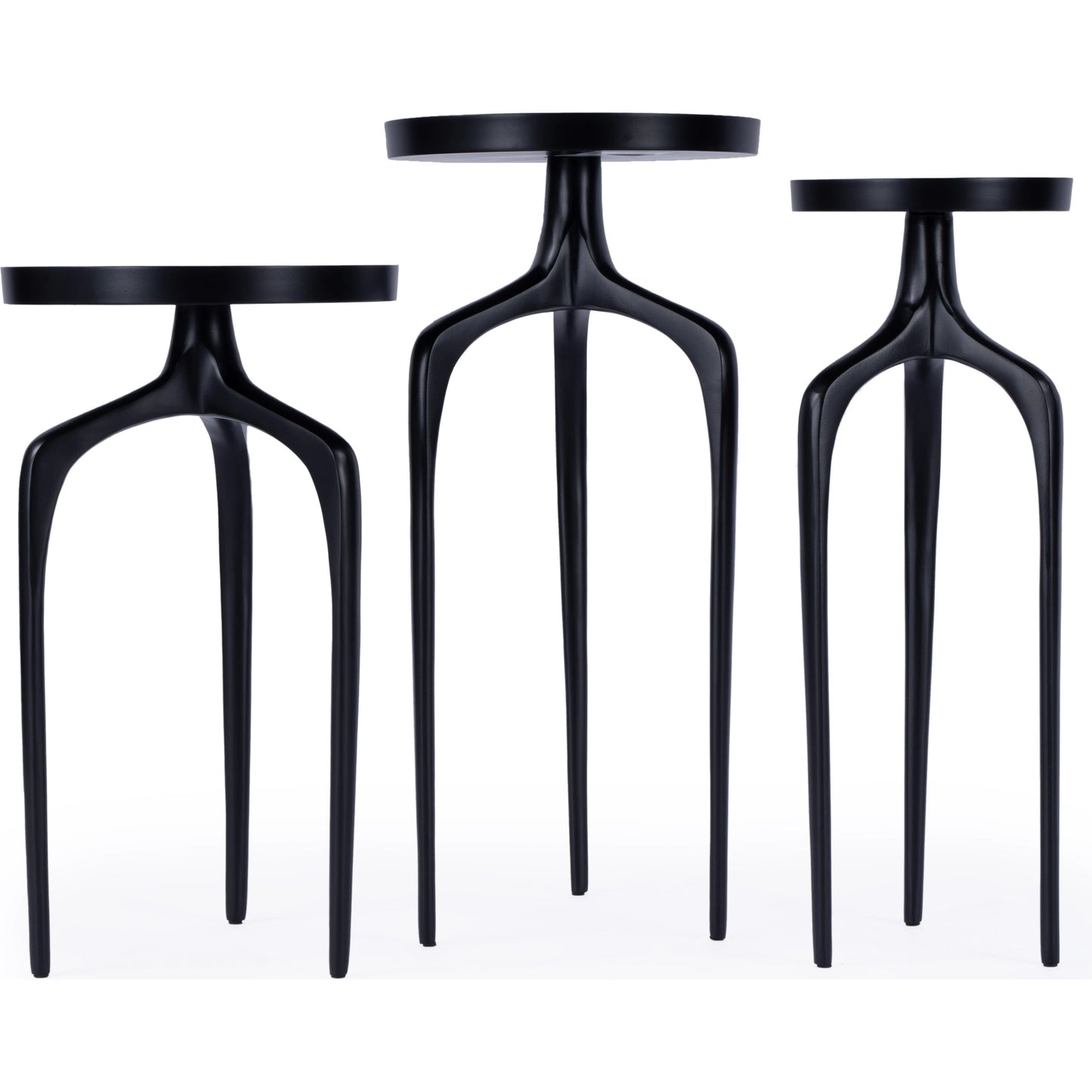 004 SI-2155844 | Additional Silo | Emilie Outdoor Table (Set of 3) by Butler Specialty Company in black. Made from aluminum in a modern style.