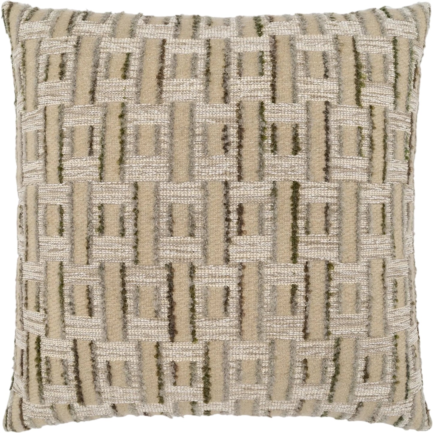 001 SI-2533684 | Primary Silo | Gilbert Pillow by DV Kap Home. Made from 46% acrylic, 39% polyester, 14% cotton, 1% linen in a unique style.
