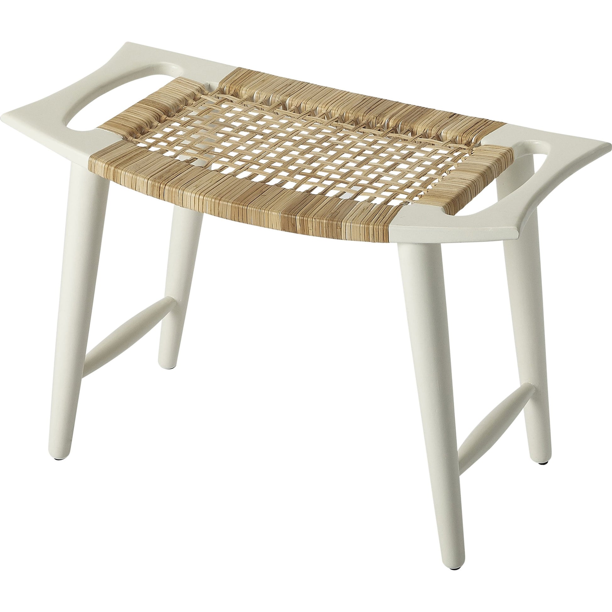 Tristan Stool by Butler Specialty Company. Made from mango wood solids, woven antique in a eclectic & global style.