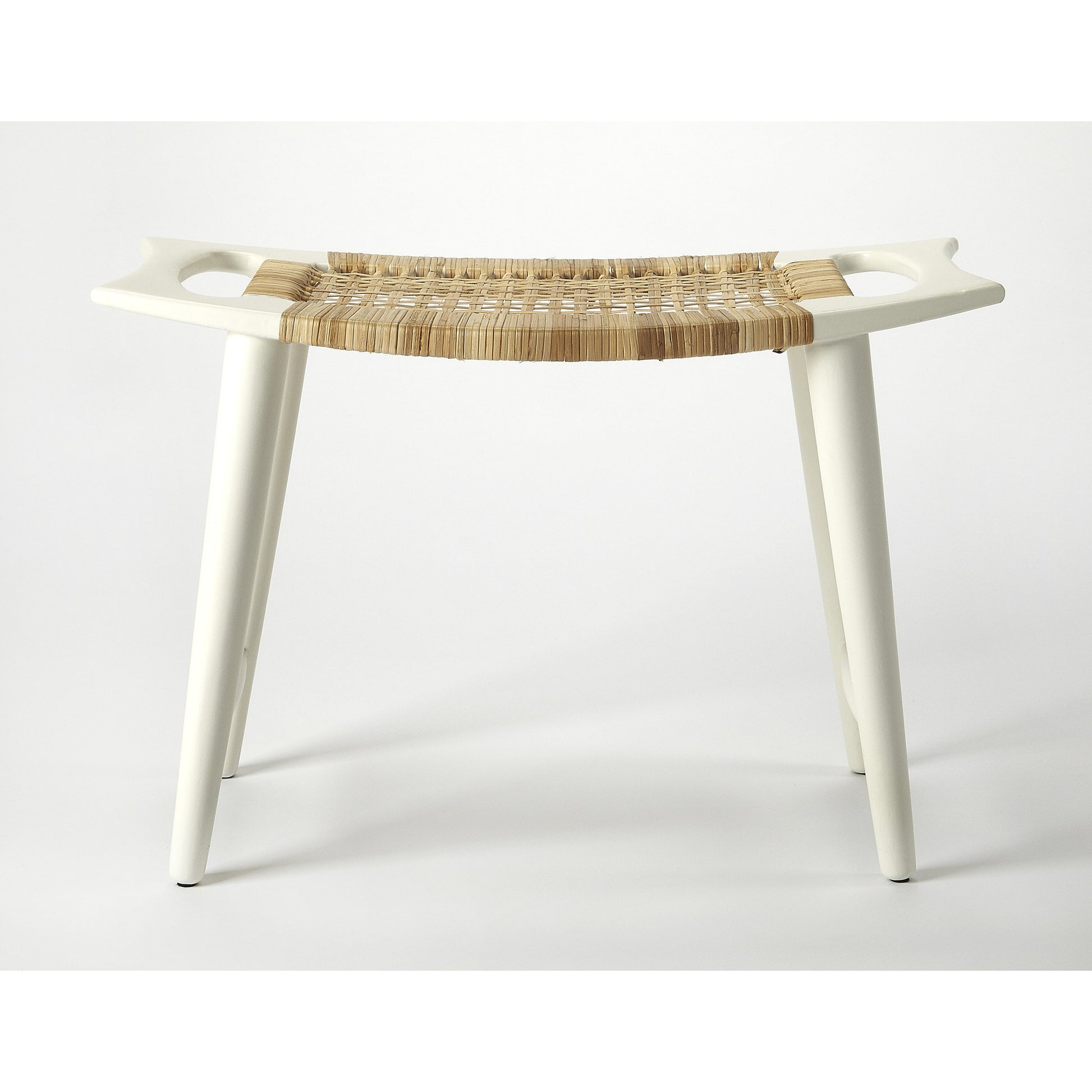 Tristan Stool by Butler Specialty Company. Made from mango wood solids, woven antique in a eclectic & global style.