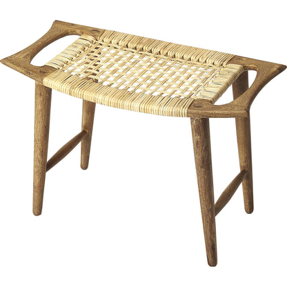 Tristan Stool by Butler Specialty Company. Made from mango wood solids, woven antique in a eclectic & global style.