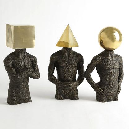 Pyramid Hero by Global Views in bronze. Made from iron, cast iron, brass in a eclectic & global style.