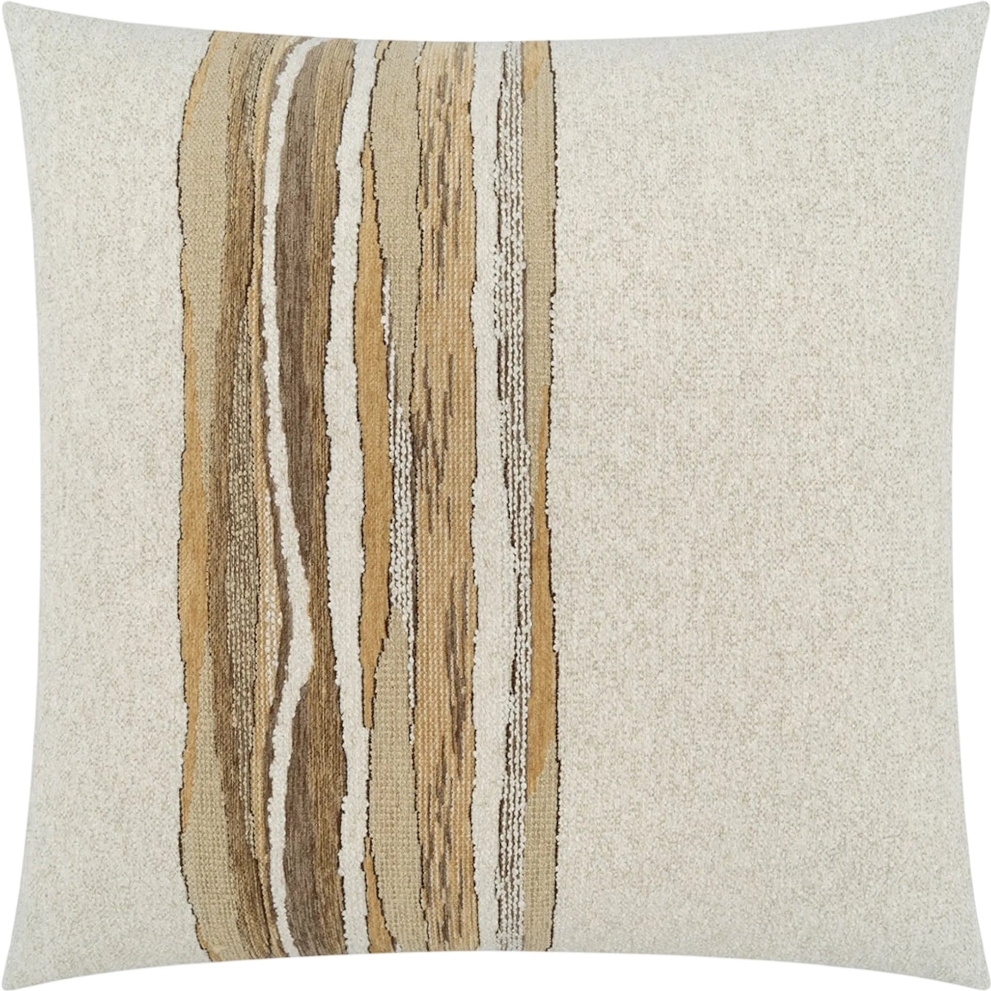 Combosa Pillow by DV Kap Home in ivory, tan. Made from 45% polyester, 30% acrylic, 18% rayon, 7% linen in a unique style.