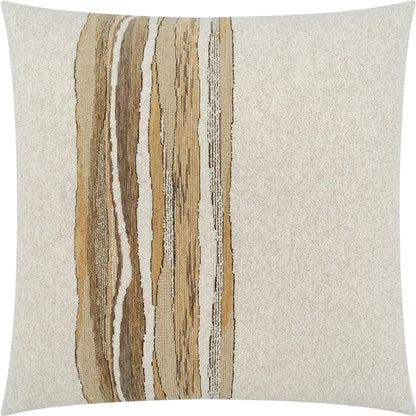 Combosa Pillow by DV Kap Home in ivory, tan. Made from 45% polyester, 30% acrylic, 18% rayon, 7% linen in a unique style.