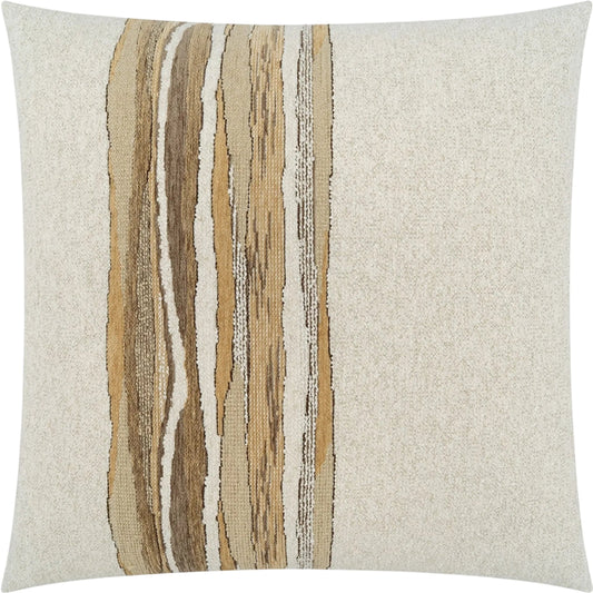 Combosa Pillow by DV Kap Home in ivory, tan. Made from 45% polyester, 30% acrylic, 18% rayon, 7% linen in a unique style.