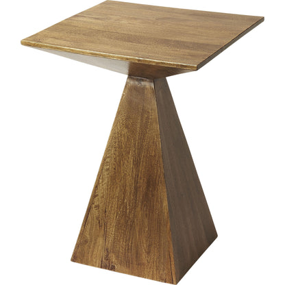 Titus End Table by Butler Specialty Company in light brown and modern wood. Made from mango wood solids in a modern style.