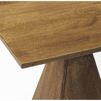 Titus End Table by Butler Specialty Company in light brown and modern wood. Made from mango wood solids in a modern style.