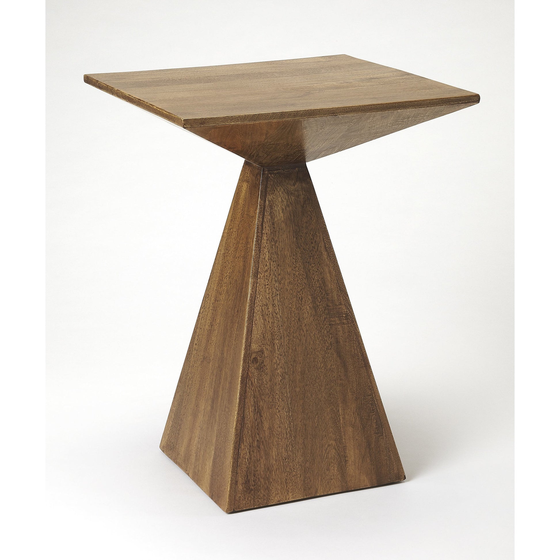 Titus End Table by Butler Specialty Company in light brown and modern wood. Made from mango wood solids in a modern style.