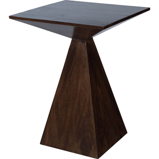 Titus Modern End Table by Butler Specialty Company in dark brown and coffee. Made from mango wood solids in a modern style.