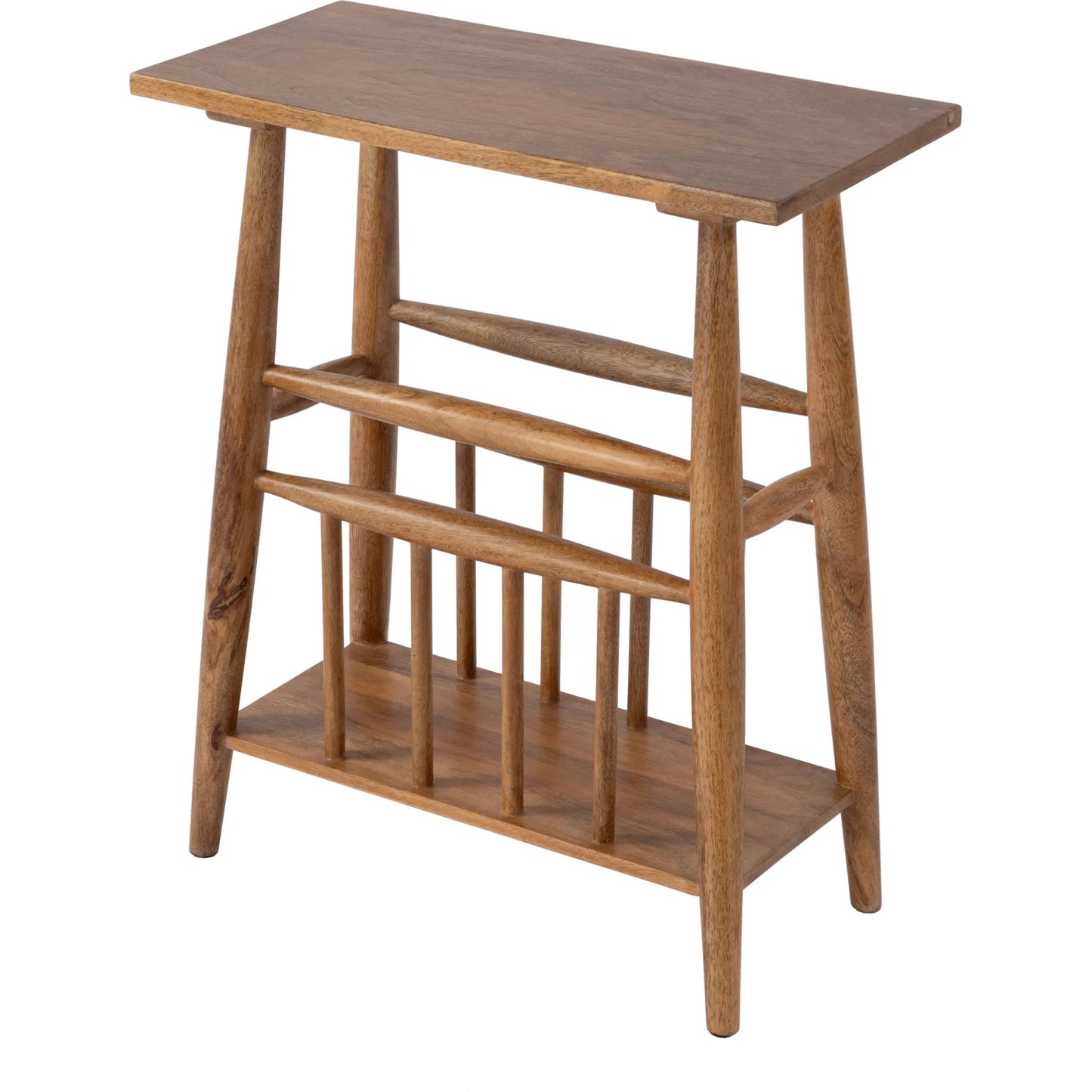 001 SI-2379609 | Primary Silo | Bowen Side Table with Magazine Holder by Butler Specialty Company in natural. Made from mango solids in a transitional style.