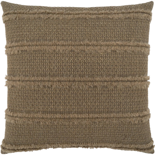 Kitto Pillow by DV Kap Home in mocha. Made from 23% wool, 19% polyester, 18% acrylic, 16% viscose, 16% cotton, 5% polyamide, 3% linen in a unique style.