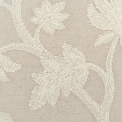 Botanique Pillow by DV Kap Home in ivory. Made from 60% linen, 40% cotton in a unique style.