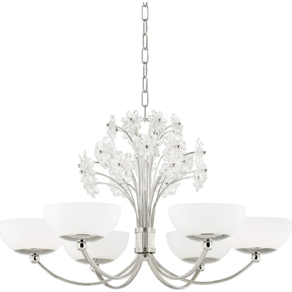 Beaumont Chandelier by Hudson Valley. Made from brass in a transitional style.