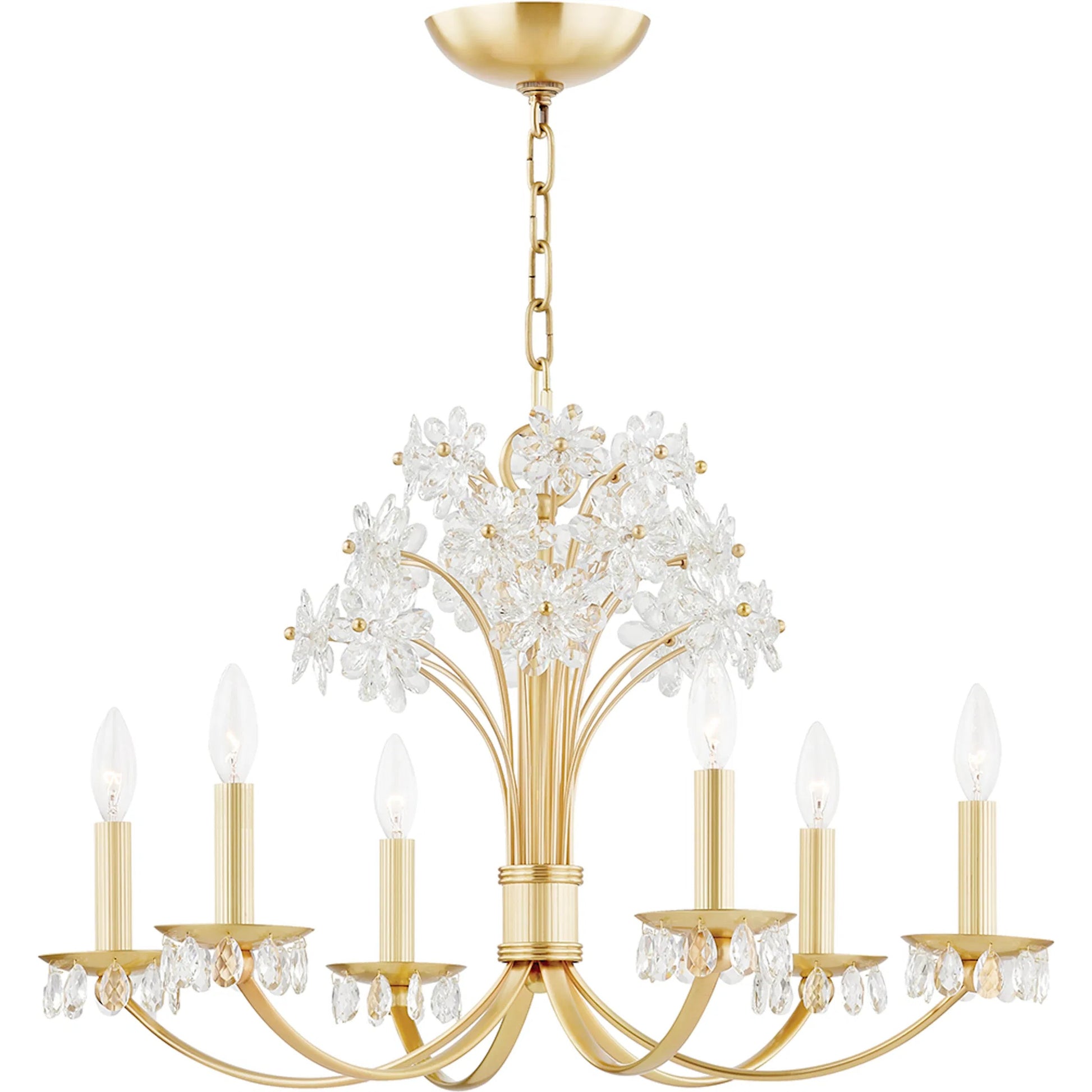 Beaumont Chandelier by Hudson Valley. Made from brass in a transitional style.