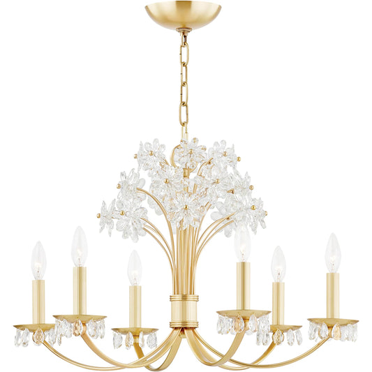 Beaumont Chandelier by Hudson Valley. Made from brass in a transitional style.