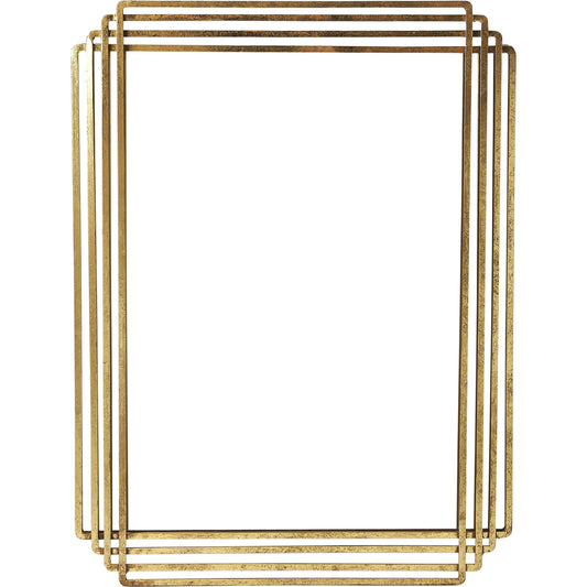 Uptown Wall Mirror by Butler Specialty Company in gold and gold rectangular. Made from iron, mdf, mirror glass in a modern style.