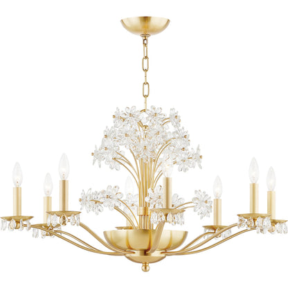 Beaumont Chandelier by Hudson Valley. Made from brass in a transitional style.