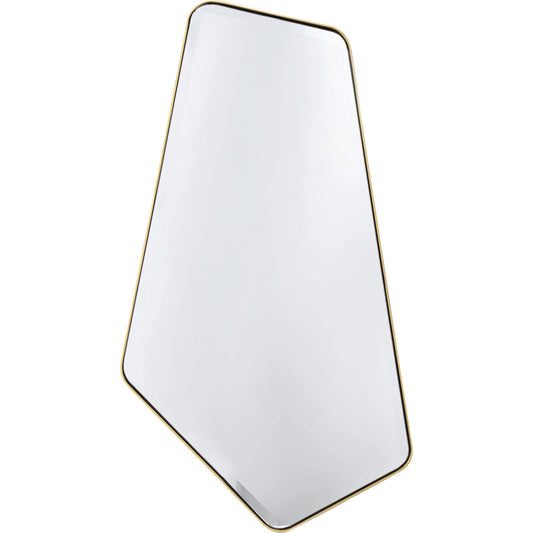 The Fun Trap Beveled Mirror by Varaluz in gold. Made from unique in a modern style.