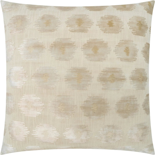 Jalico Pillow by DV Kap Home in ivory. Made from 52% polyester, 42% cotton, 6% viscose in a unique style.