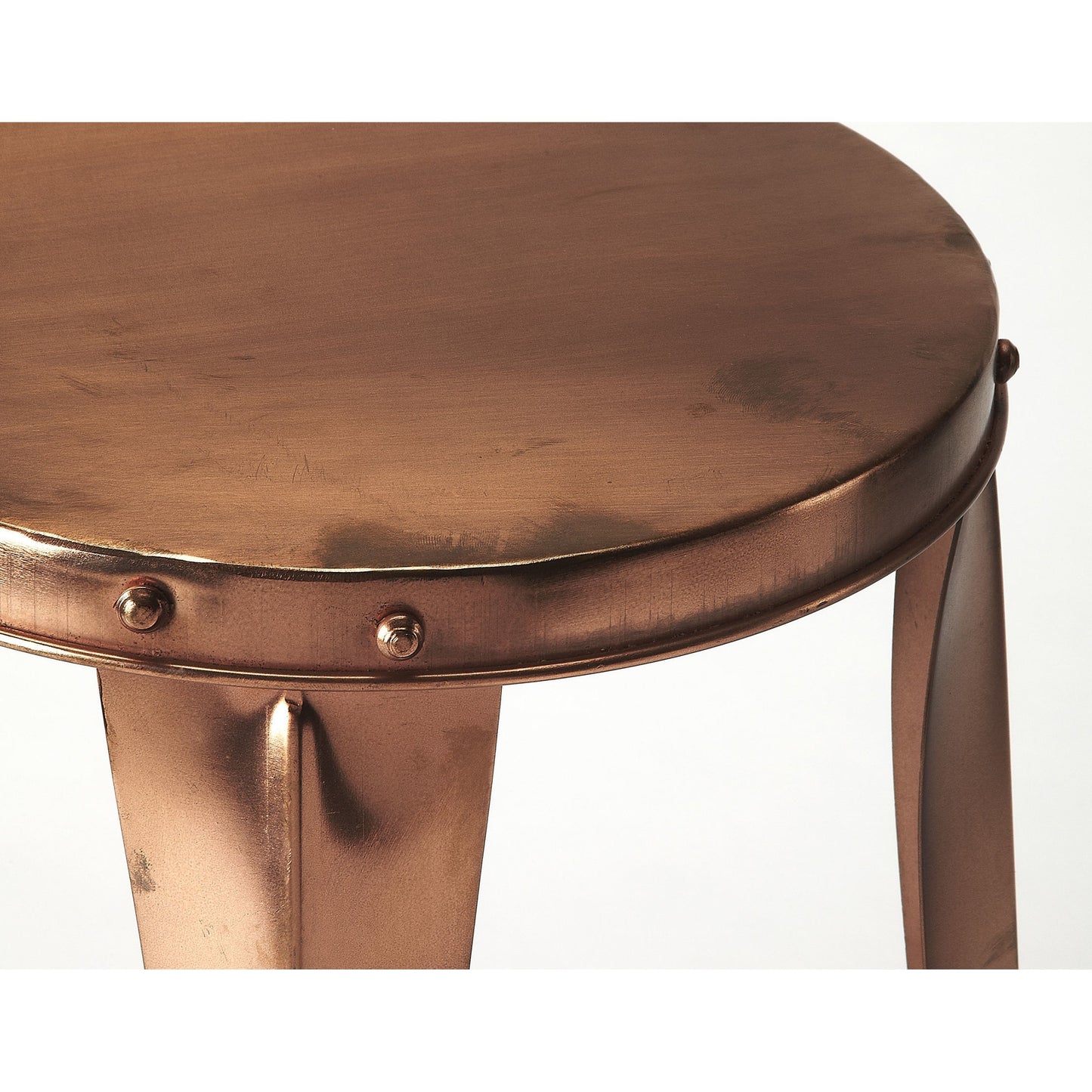 002 S-259951 | Additional Silo | Ulrich Bar Stool by Butler Specialty Company in copper and copper backless. Made from iron in a modern style.