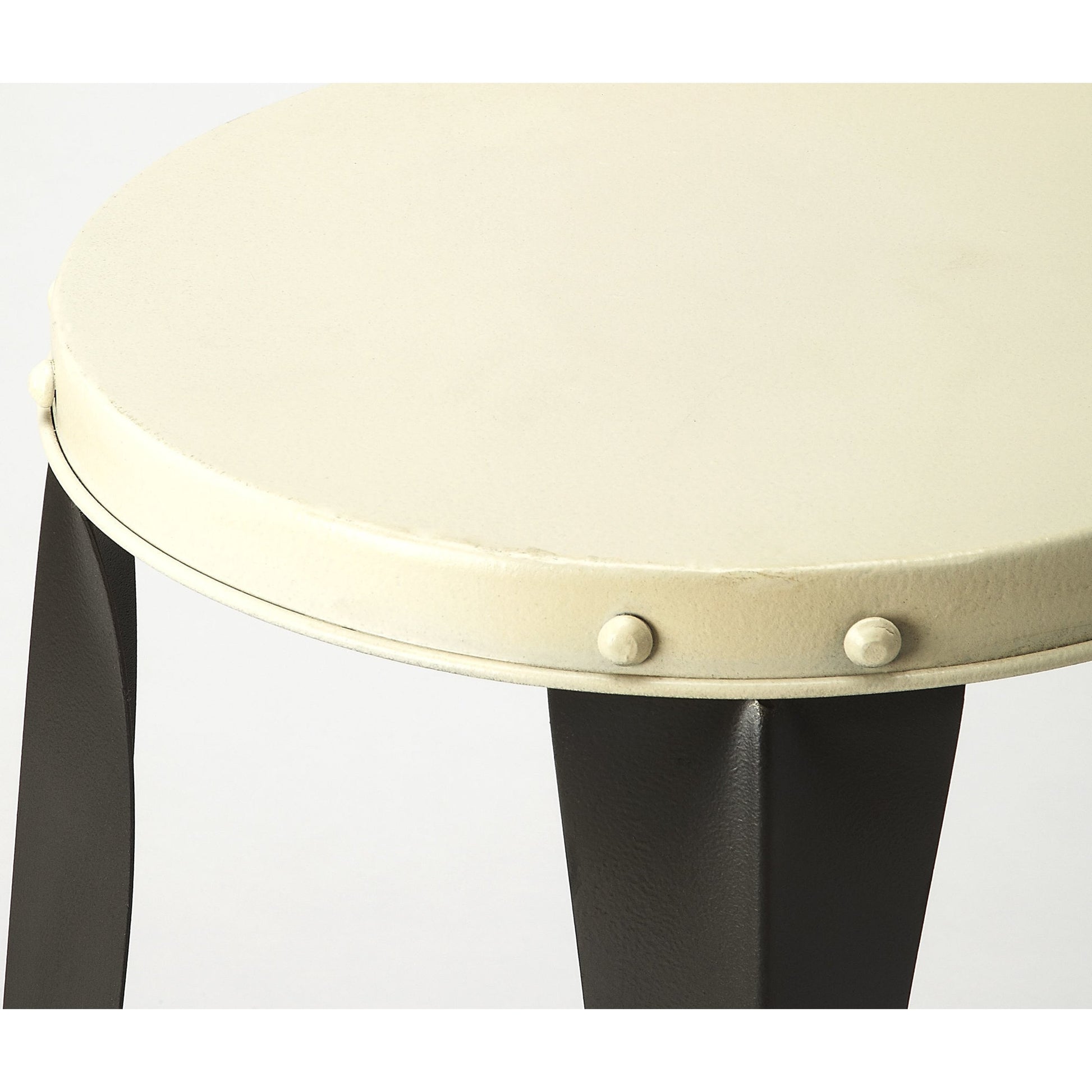 Ulrich Bar Stool by Butler Specialty Company in copper and copper backless. Made from iron in a modern style.