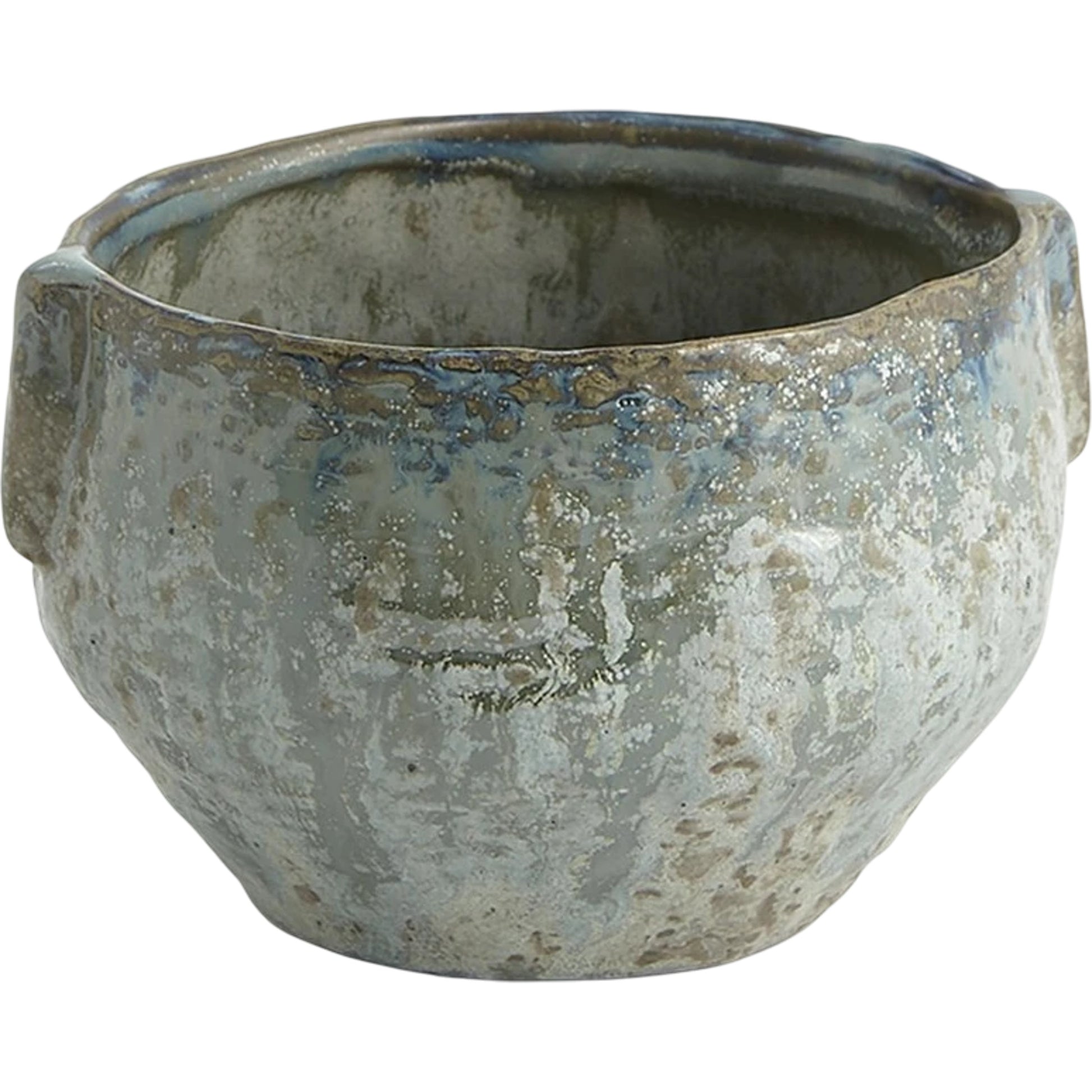 Pinch Pot Planter by Global Views in reactive seafoam. Made from ceramic in a eclectic & global style.