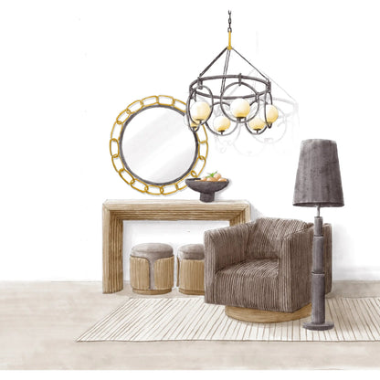 Chains of Love Round Wall Mirror by Varaluz. Made from unique in a modern style.